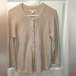Banana Republic Sweater Womans Medium Cream Cardigan Classic Preppy Business